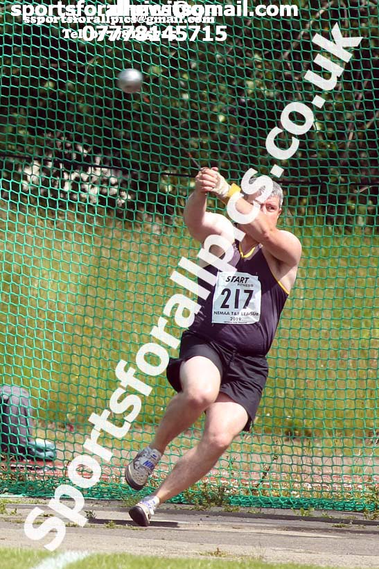 Mens hammer, 2019 NEMA Track and Field Champs, Monkton. Photo:  David T. Hewitson/Sports for All Pics